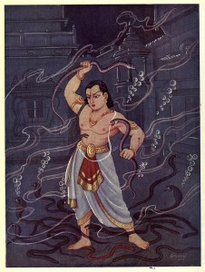Young Bheema fight with the Nagas