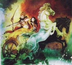 Bhishma abducts Amba, Ambika and Ambalika
