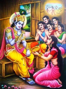 Lord Krishna saves the Pandavas from Durvasa