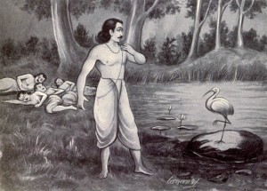 Yudhistira and Yaksha
