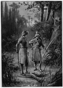 Uttara and Arjuna discovering the arms